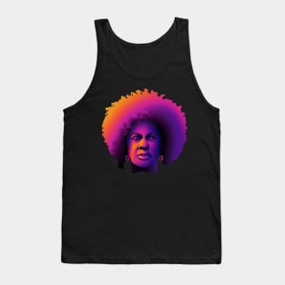 Angela Davis Black History Portrait Retro Colorful Tank Top